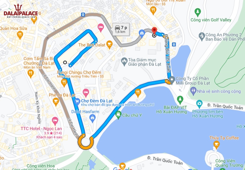 Địa chỉ và cách để di chuyển đến khách sạn Mường Thanh Holiday Đà Lạt